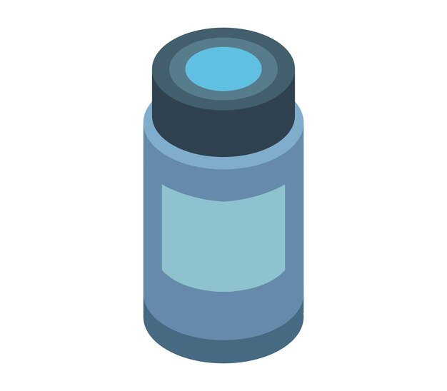 Clothes paint jar isometric