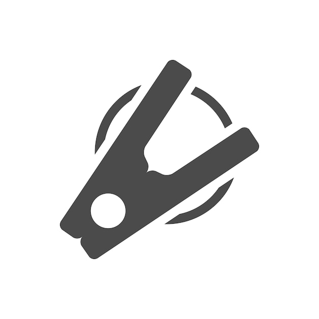 Clothes peg icon icon in black and white