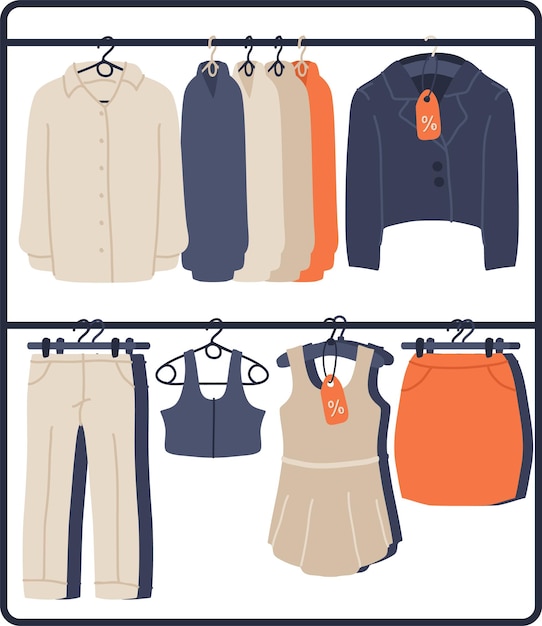 clothes rack in shop