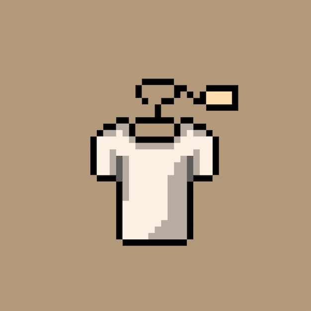 clothes in sale with pixel art style