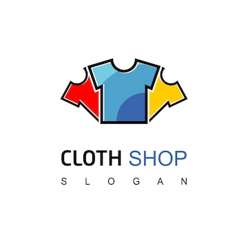 Premium Vector | Clothes shop logo template