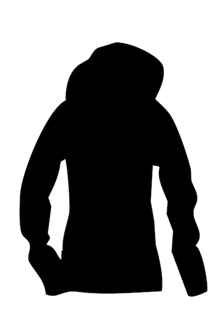 Clothes silhouette isolated on white background Vector illustration in flat style