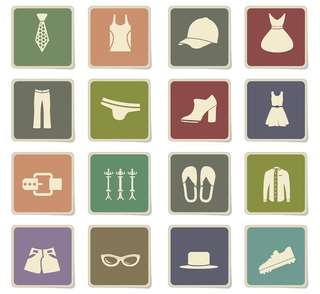 Vector clothes vector icons for user interface design