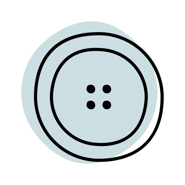 Clothing buttons line icon art