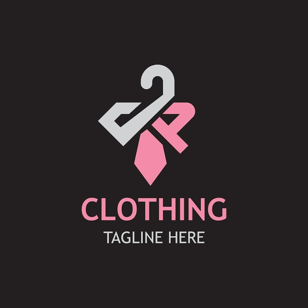 Clothing and fashion logo design hanger concept creative simple fashion shop business