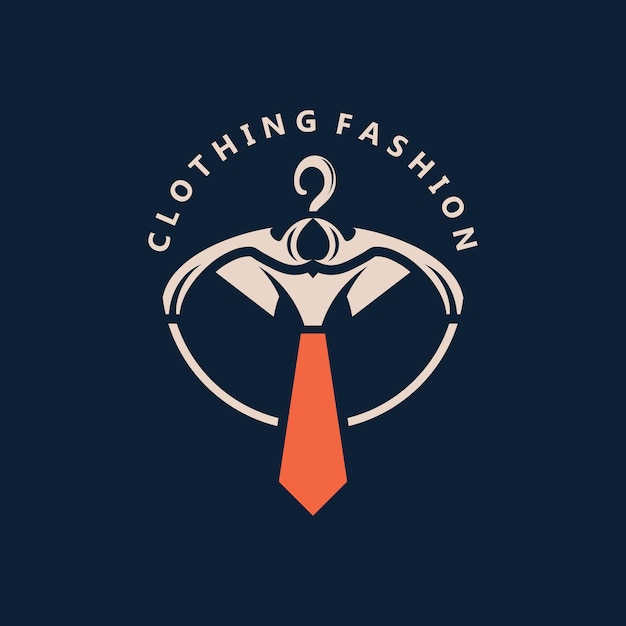 Clothing and Fashion logo design hanger concept creative simple fashion shop business