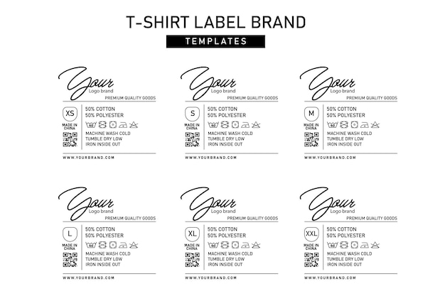 Clothing label tag concept no border vector design