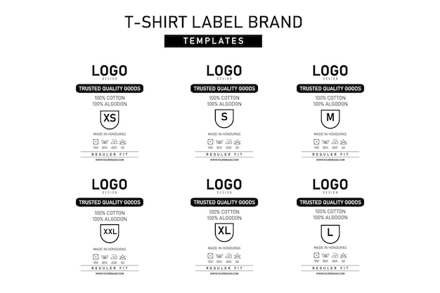 Clothing label tag concept no border vector design