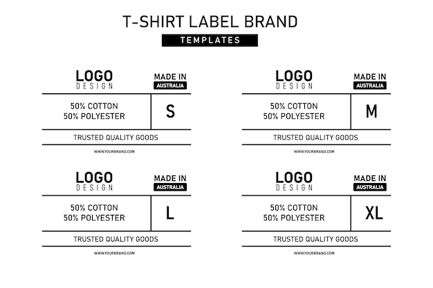 Vector clothing label tag concept vector design editable