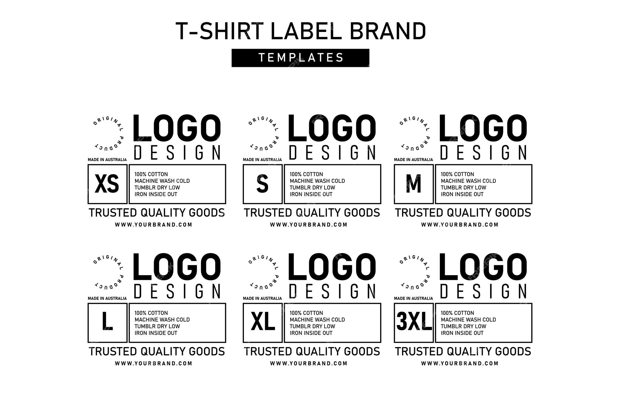 Premium Vector | Clothing label tag template