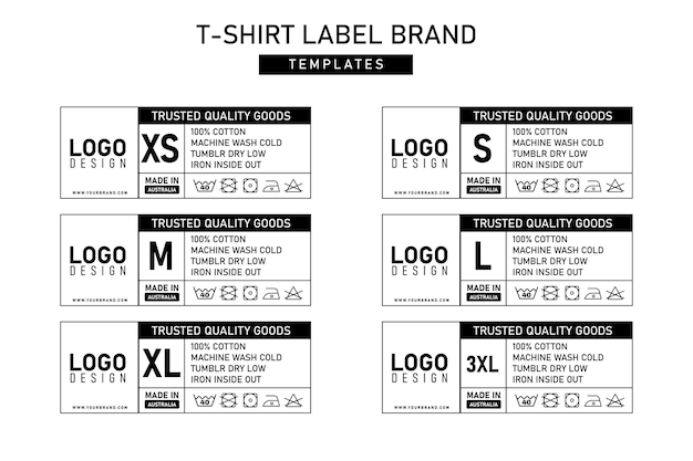 Premium Vector | Clothing label tag template