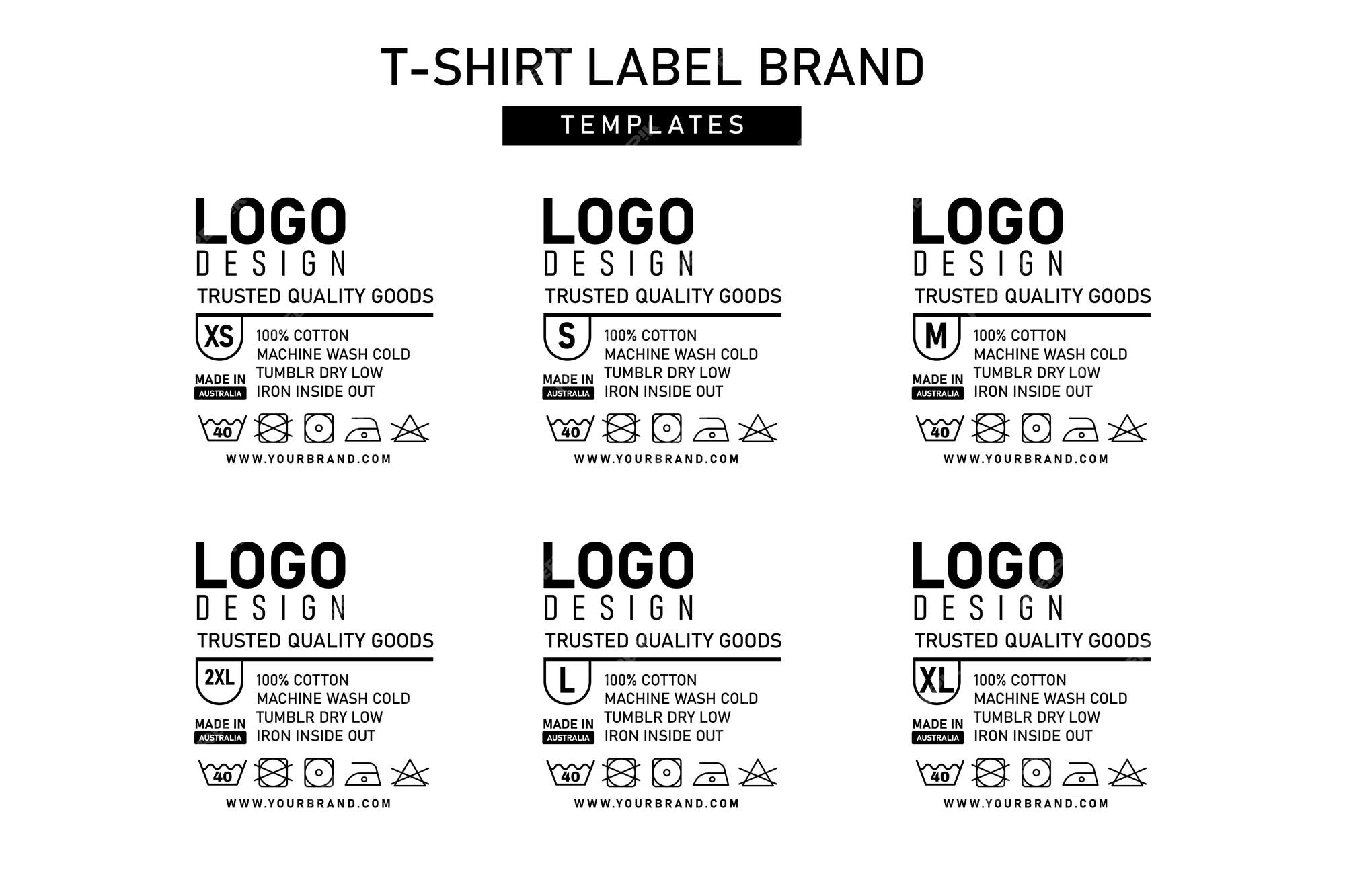 Premium Vector | Clothing label tag template