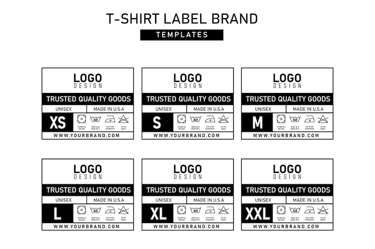 Vector clothing label tag template