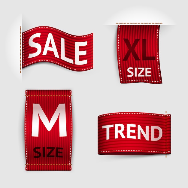 Vector clothing labels set