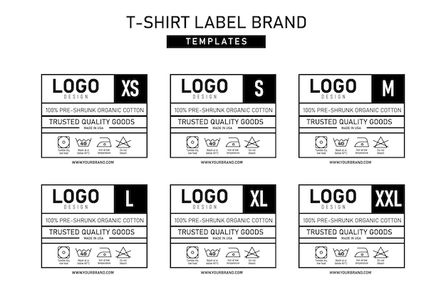 Vector clothing neck label tag concept no border vector design