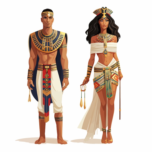 벡터 고대 이집트 의 옷
