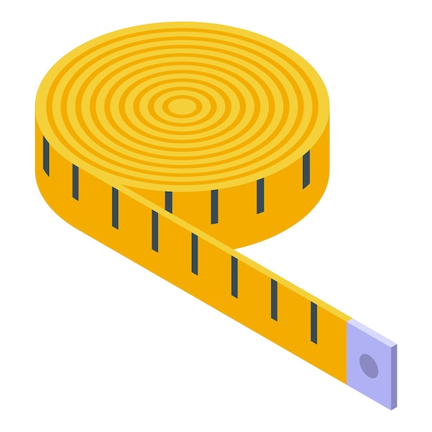 clothing repair measurement tape icon isometric of clothing repair measurement tape vector icon for web design isolated on white background