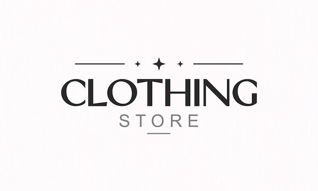 Vector clothing shop design business logo template