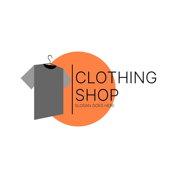 Vector clothing shop logo design.apparel store sign