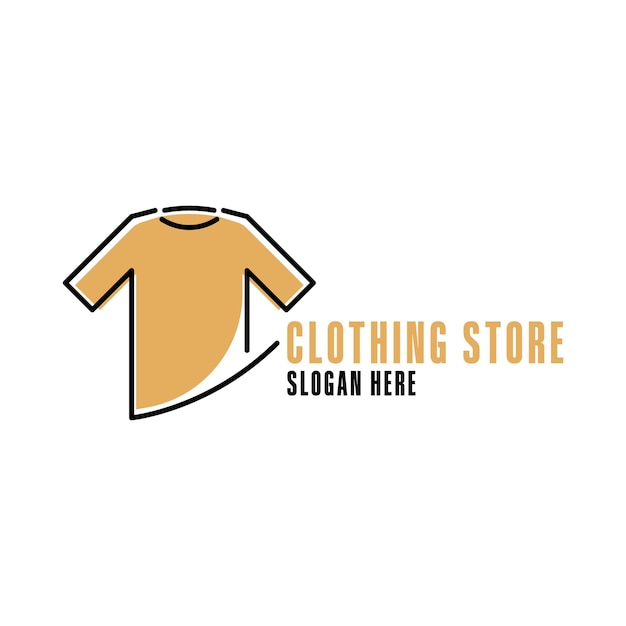 clothing store logo with t-shirt icon