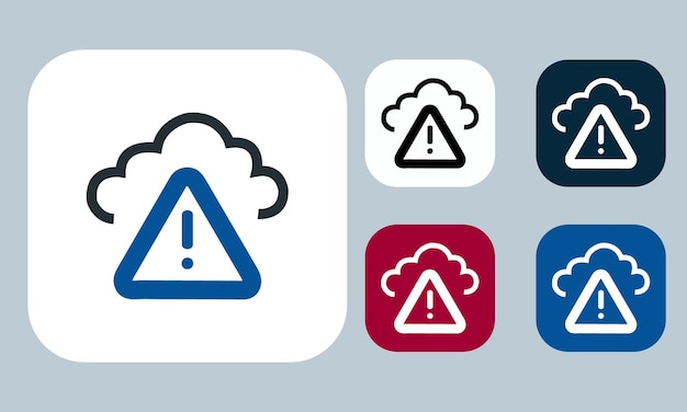 Cloud alert icon vector illustration