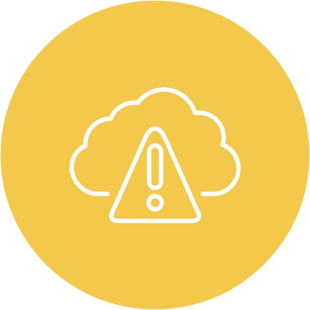 Cloud Alert Vector Illustratie Stijl