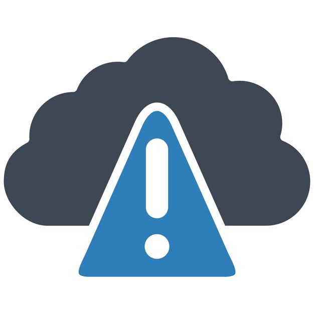 Cloud Alert Vector Illustration Style