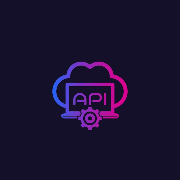 Vector cloud api-pictogram