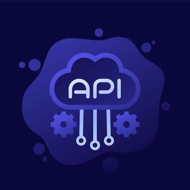 Вектор Дизайн вектора значков интеграции программного обеспечения cloud api