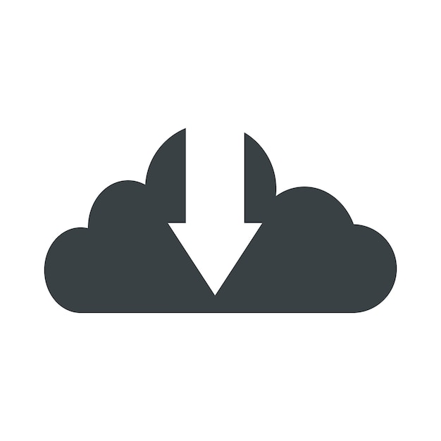 Cloud and arrow icon for download