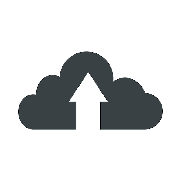 アップロード用の雲と矢印のアイコン