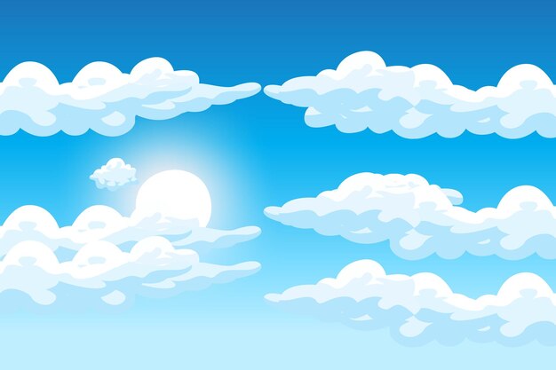 Cloud Background Design Sky Landscape Illustration Decoration Vector Banners And Posters