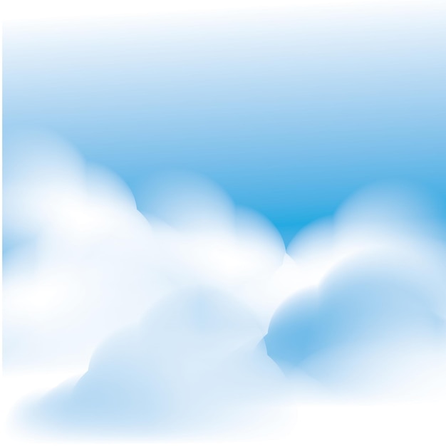 雲の背景ベクトルアイコンイラストデザインテンプレート