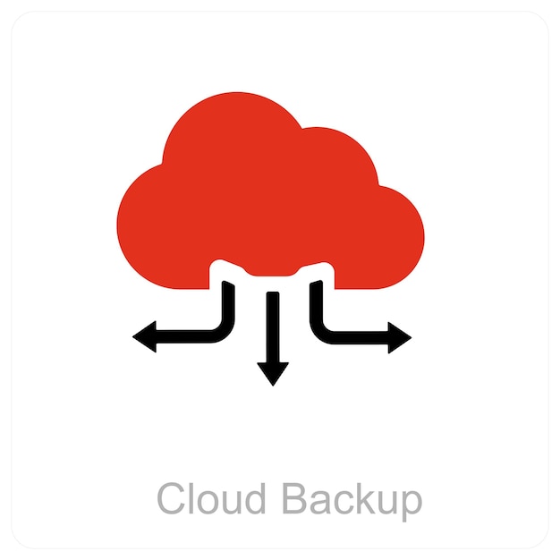 cloud backup en Big Data icoon concept