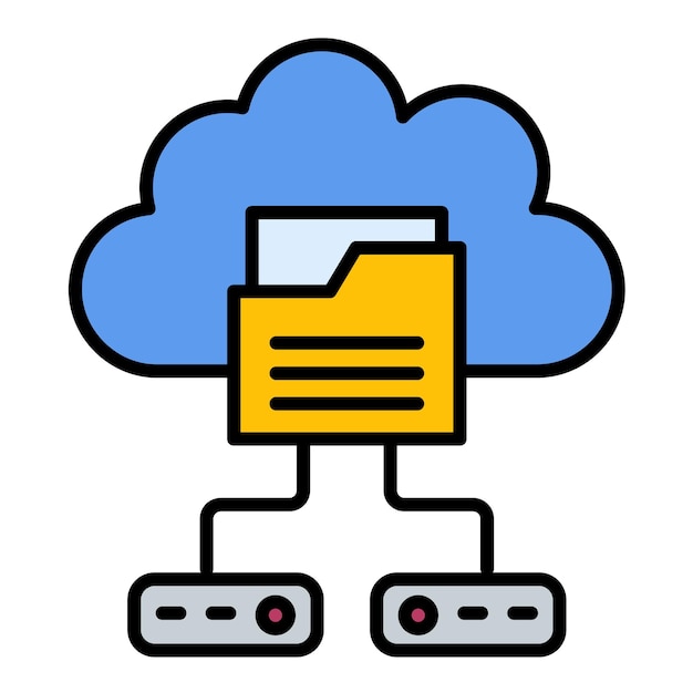 Cloud Backup Flat Illustration