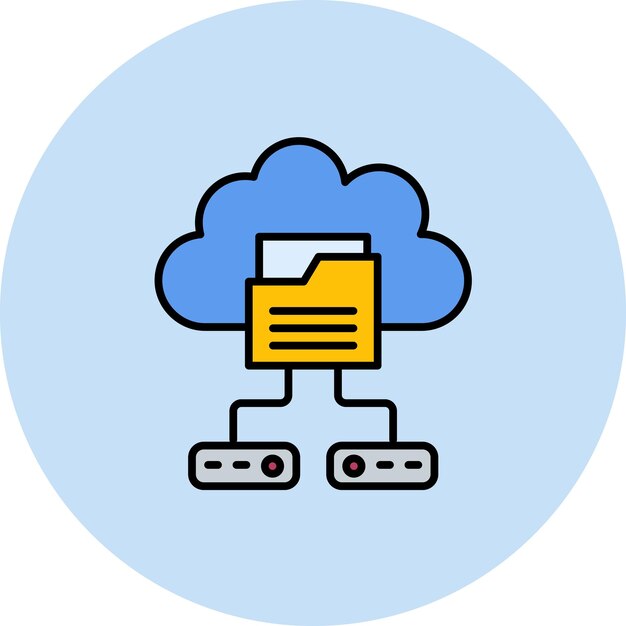 Cloud Backup Flat Illustration