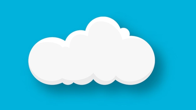 Cloud on a blue background