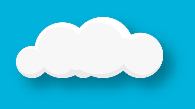 Vector cloud on a blue background