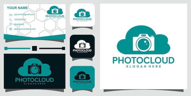 cloud camera logo design vector luxury