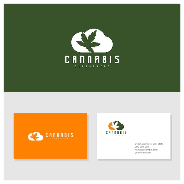 Cloud Cannabis logo vector sjabloon Creatieve Cannabis logo ontwerpconcepten