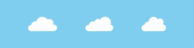 Cloud cartoon sky isolated icon set concept for your design in vector flat style