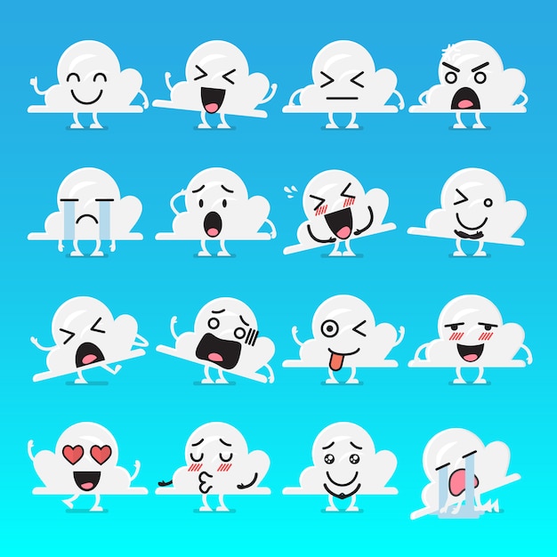 Set di emoji personaggio nuvola