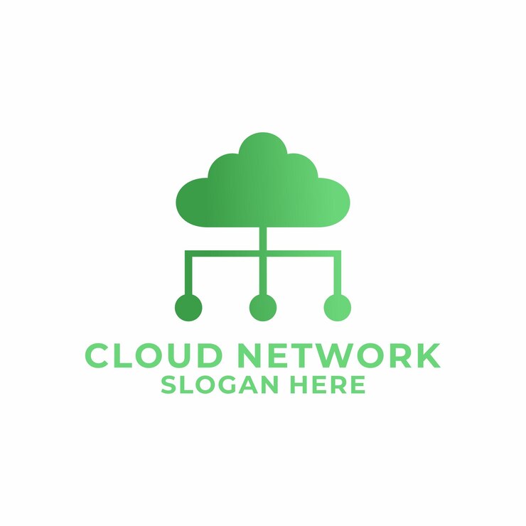 Vector cloud circuit tech logo vector template