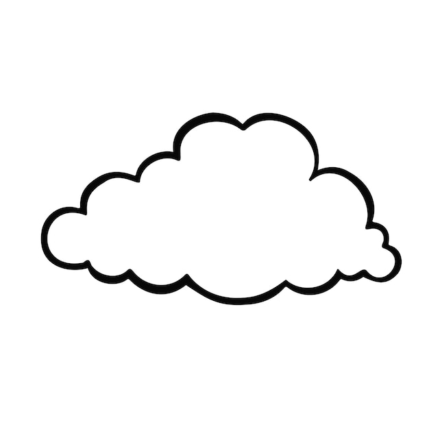 Cloud cloud outline line vector