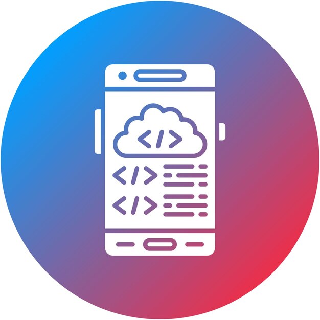 Cloud codering icoon vector afbeelding Kan worden gebruikt voor Mobile App Development