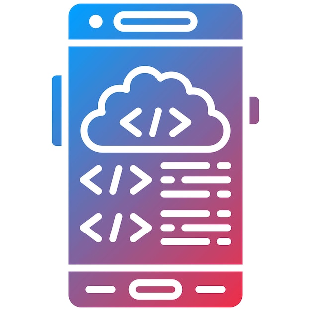 Cloud codering icoon vector afbeelding Kan worden gebruikt voor Mobile App Development