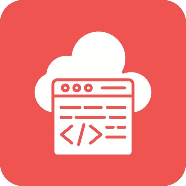 Cloud Coding icon vector image Can be used for Computer Programming