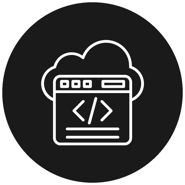 Cloud Coding vector icon Can be used for Computer Programming iconset