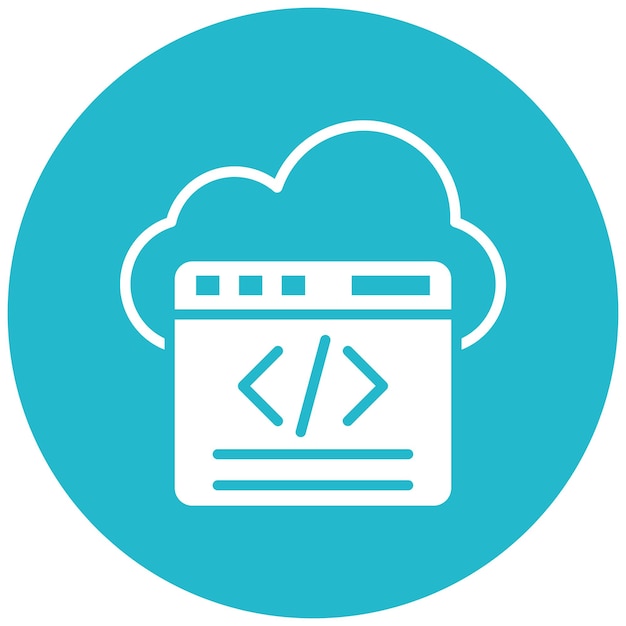 Cloud Coding Vector Illustratie Stijl