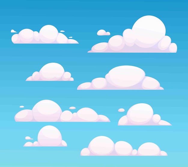 Cloud Collection Set Vector Design